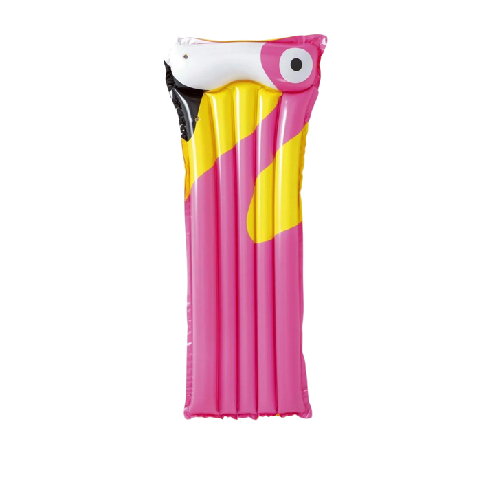 COLCHONETA INFLABLE AVE TROPICAL BESTWAY 183 X 76 CM AMARILLO/ROSADO