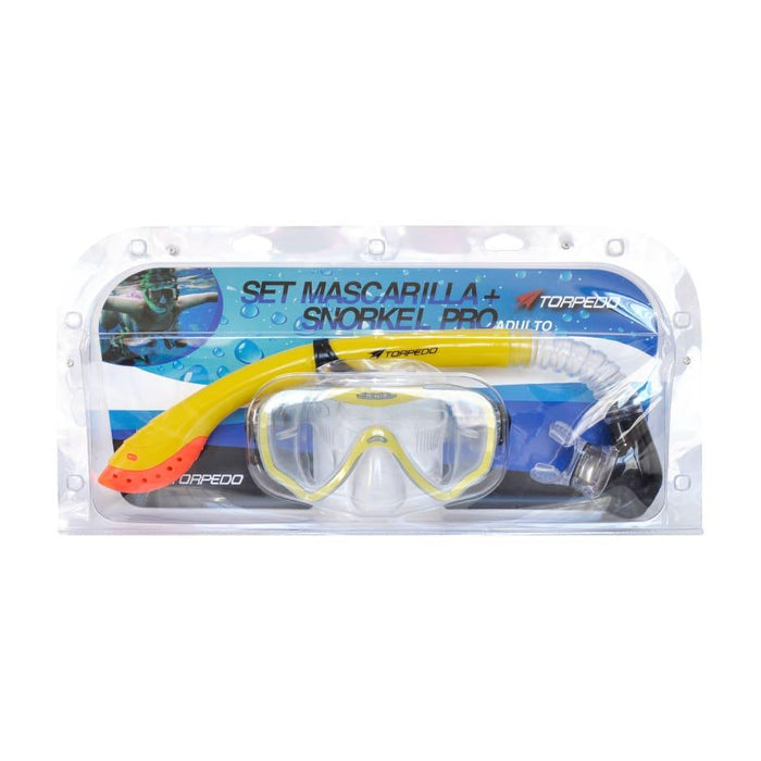 Set Snorkel Torpedo Pro Adulto Amarillo Fluor - Vadell cl