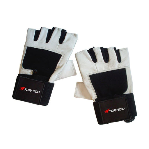 Guante Fitness Torpedo Cuero Muñeca Negro-Blanco T/Xl - Vadell cl