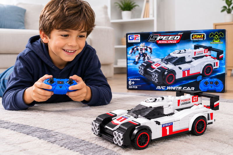 Auto Deportivo Porsche 919 Transformable a Control Remoto 223 piezas