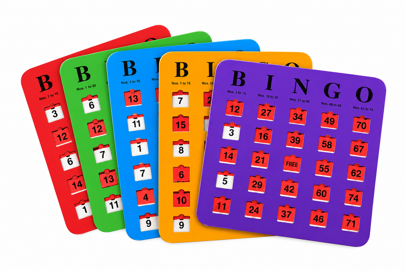 Set de Cartones de Bingo de Papel – 5 Unidades