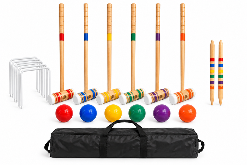 Juego de Croquet de Madera para 6 Jugadores