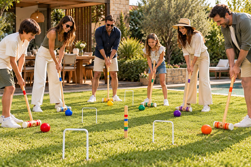 Juego de Croquet de Madera para 6 Jugadores