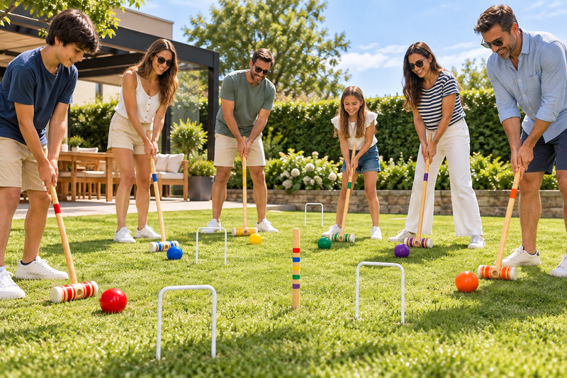 Juego de Croquet de Madera para 6 Jugadores