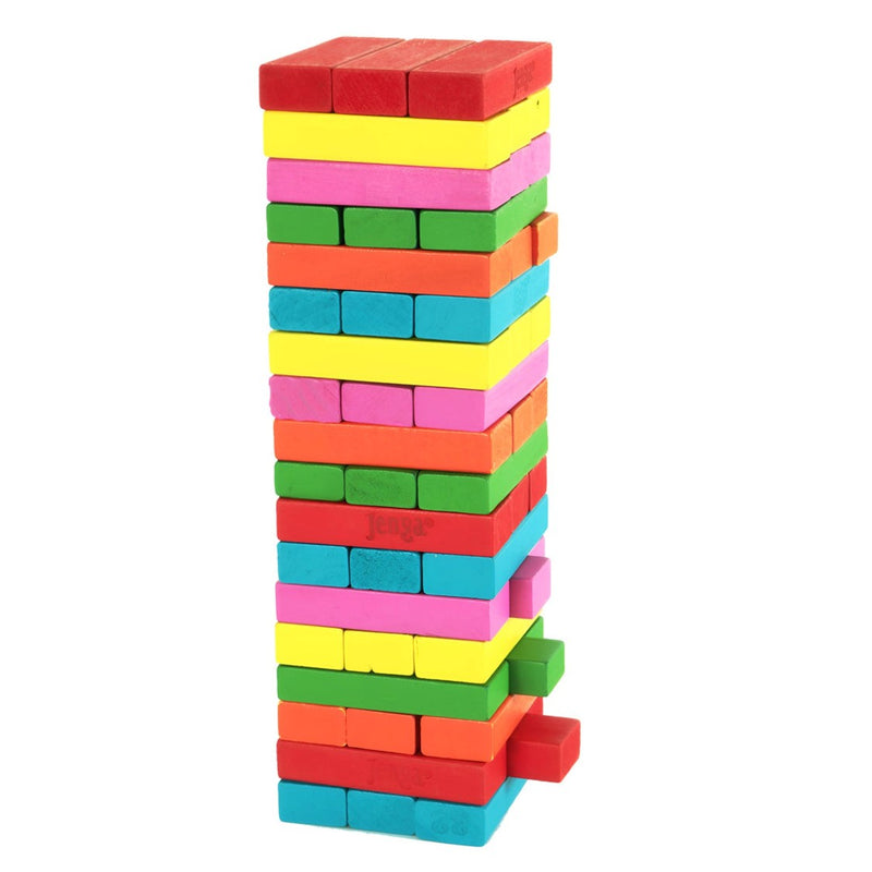 Jenga De Madera De Colores