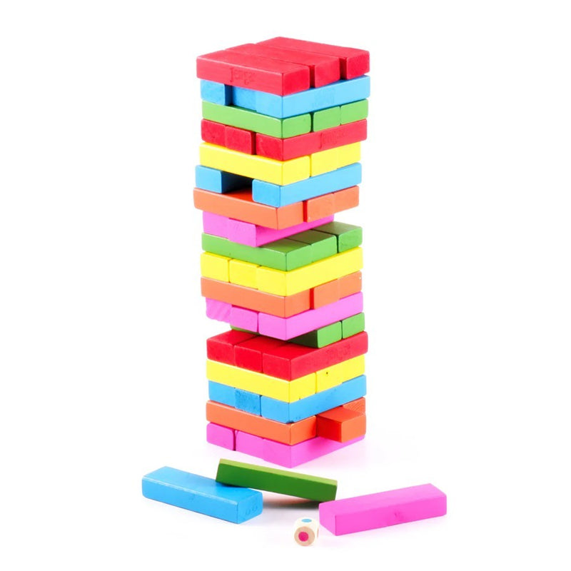 Jenga De Madera De Colores
