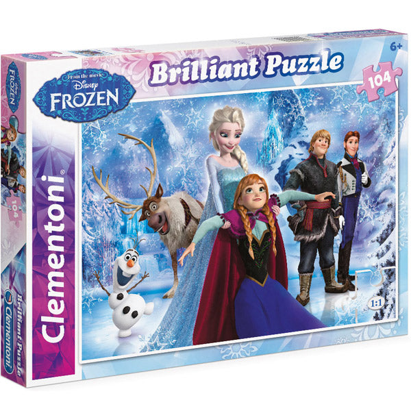 Puzzle 104 piezas Frozen con brillos