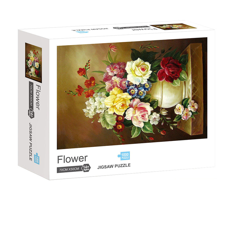 Puzzle 1000 Piezas  Arte Jarrón De Flores
