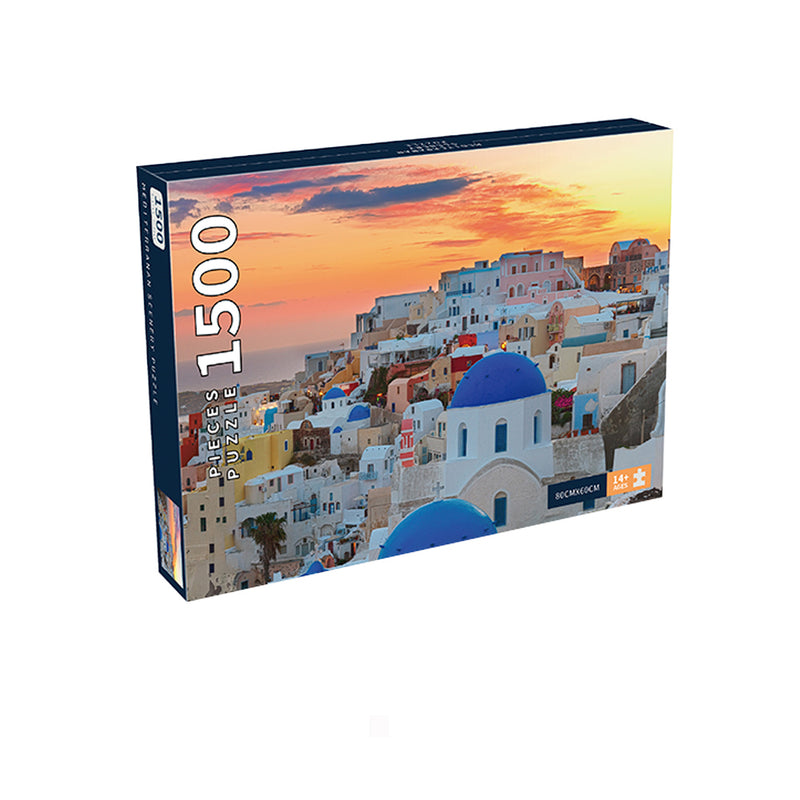 Puzzle 1500 Piezas Paisaje De Santorini, Mar Mediterráneo, Grecia