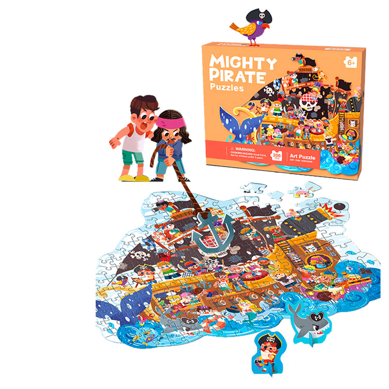 Puzzle Infantil 206 Piezas Piratas Poderosos