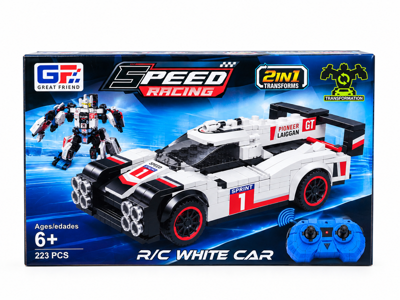 Auto Deportivo Porsche 919 Transformable a Control Remoto 223 piezas