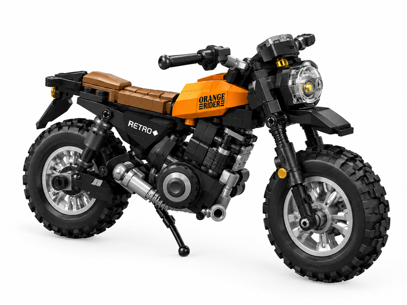 Moto Robot Transformable 4 en 1 – Moto Naranja 133 piezas