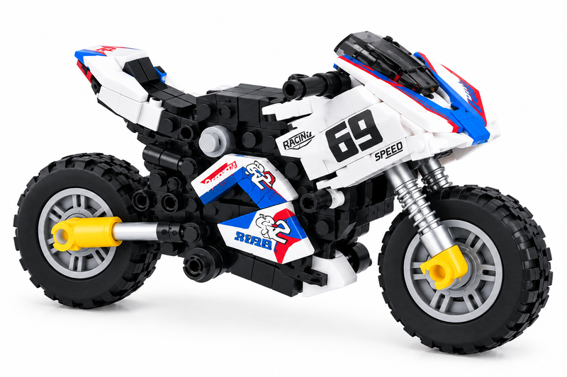 Moto Robot Transformable 4 en 1 – Moto Blanca 143 piezas