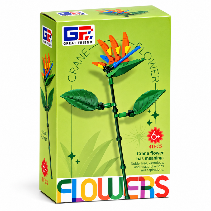 Varitas Flores bloques armables Flor Ave del Paraíso 41 piezas