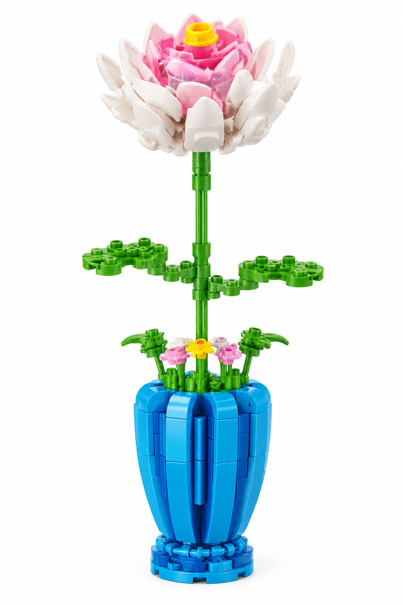 Flor de bloques Armable Florero – Loto 145 pizas