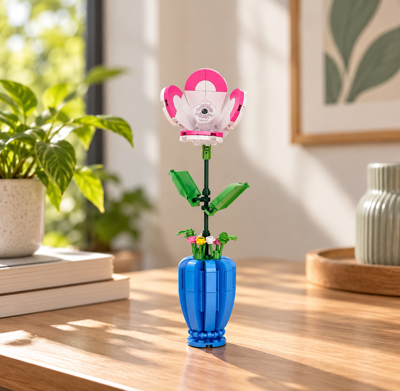Flor de bloques Armable Florero – Laurel de flor 144 piezas