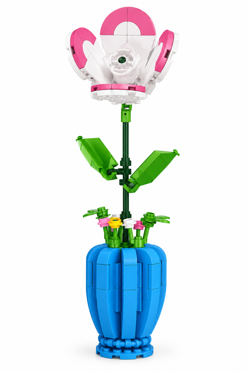 Flor de bloques Armable Florero – Laurel de flor 144 piezas
