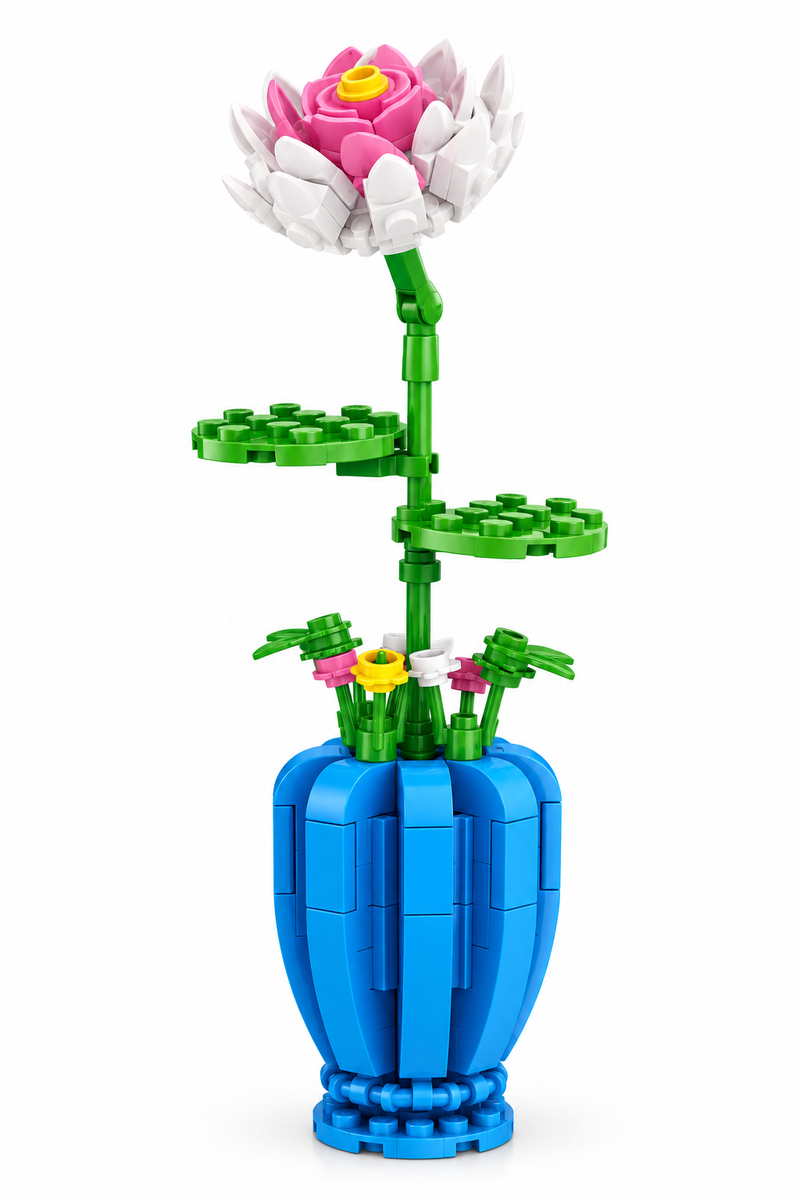 Flor de bloques Armable Florero – Lotus 138 piezas