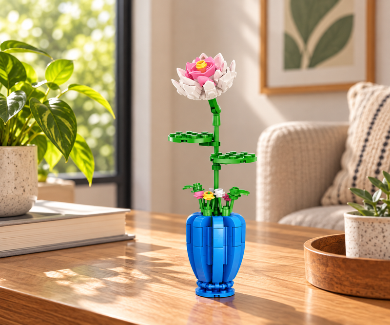 Flor de bloques Armable Florero – Lotus 138 piezas