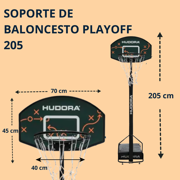 TORRE DE BASQUETBOL HUDORA ELIMINATORIA 205 CMS