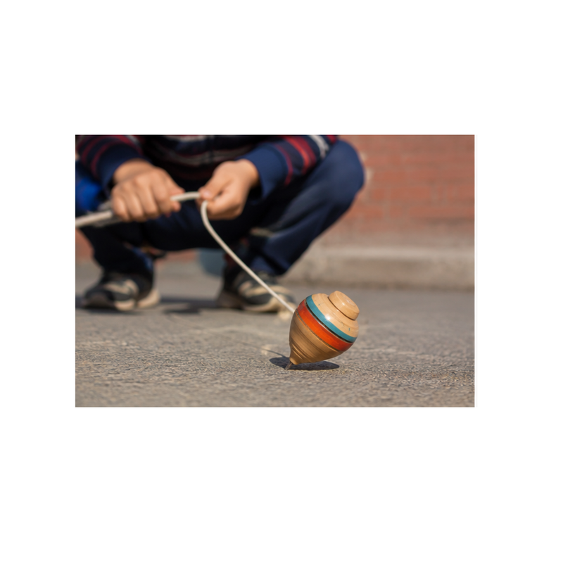 Trompo de Madera N°3 Juegos Típicos