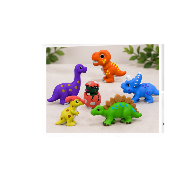 Set Para Modelar En Yeso Y Pintar Tridimensional, Dinosaurios