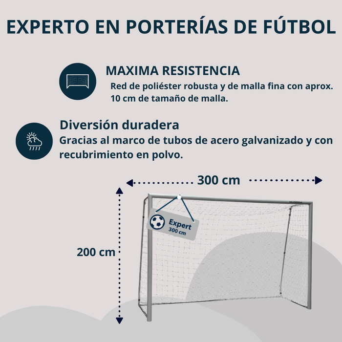 ARCO DE BABY FUTBOL EXPERTO  300 CM HUDORA