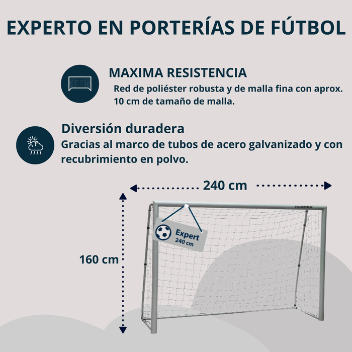 ARCO DE BABY FUTBOL EXPERTO  240 CM HUDORA
