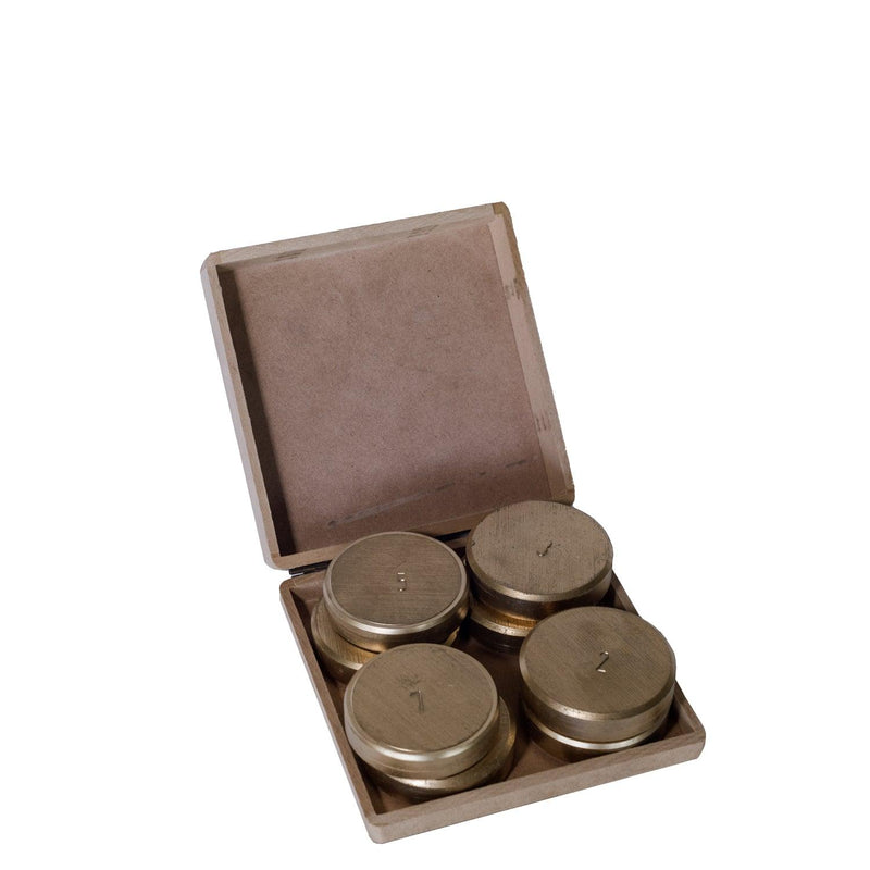 Caja Con 8 Tejos De Acero Bronceados De 350 gr. - Vadell cl