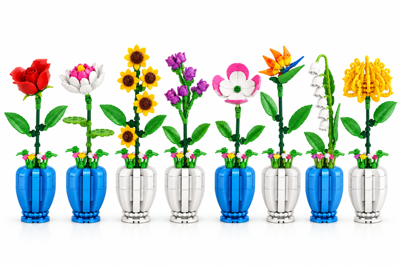 Flor de bloques Armable Florero – Lotus 138 piezas