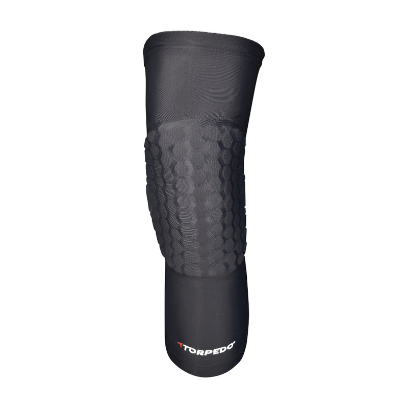 Rodillera de Compresión Torpedo Fitness con Protección Negra Talla L