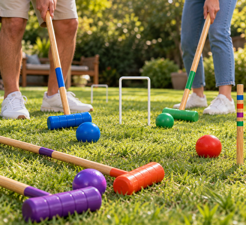 Juego de Croquet de Madera para 4 Jugadores