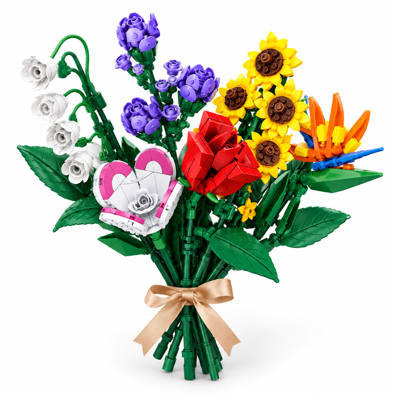 Varitas Flores bloques armables Flor de Laurel 47 piezas