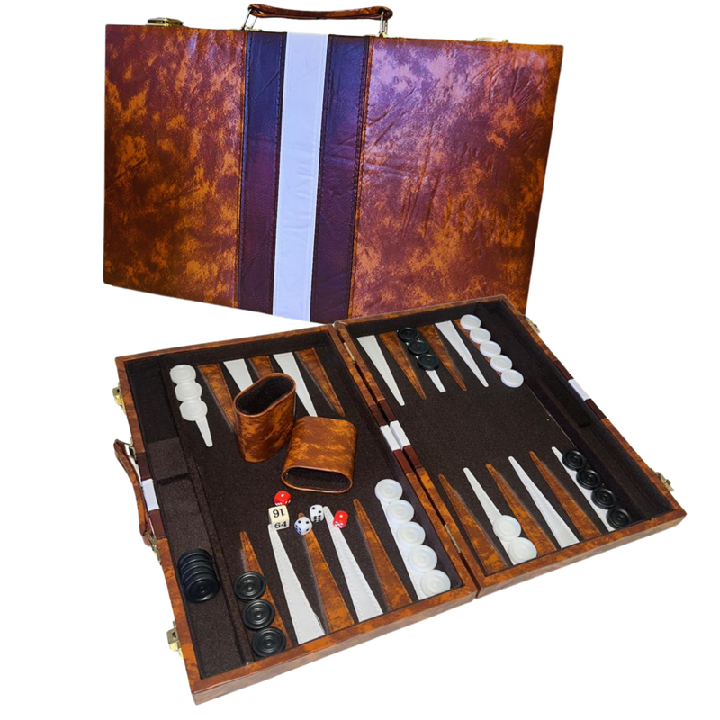 Juego De Backgammon Y Maletín De Ecocuero De Lujo - Vadell cl