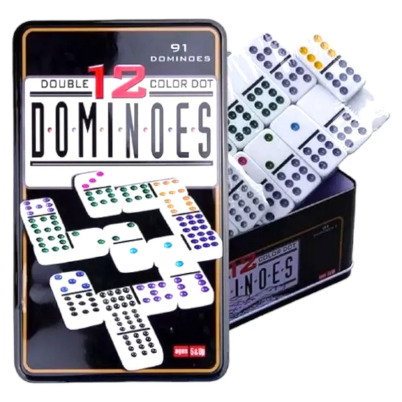 Dominó Doble 12 Premium En Caja Metálica - Vadell cl