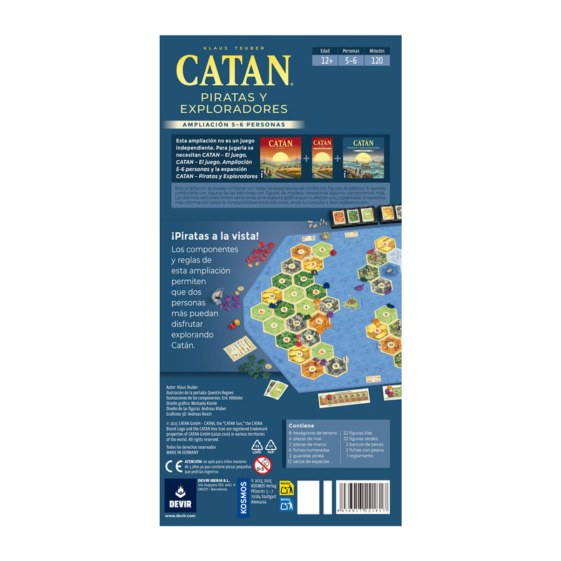 Catan Piratas y Exploradores Ampliación 5-6 Jugadores