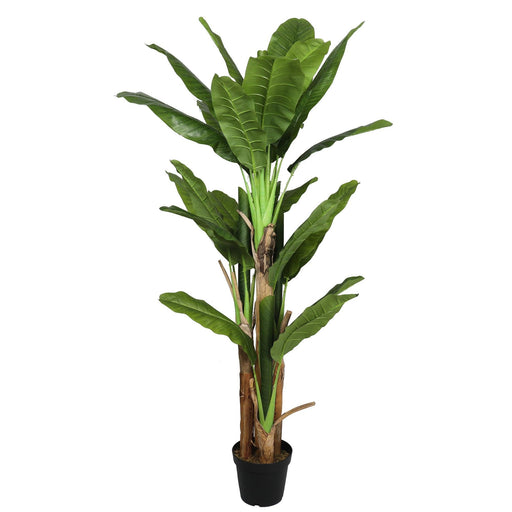 Banano Artificial de 190 cm, 4 troncos y 28 hojas - Vadell cl